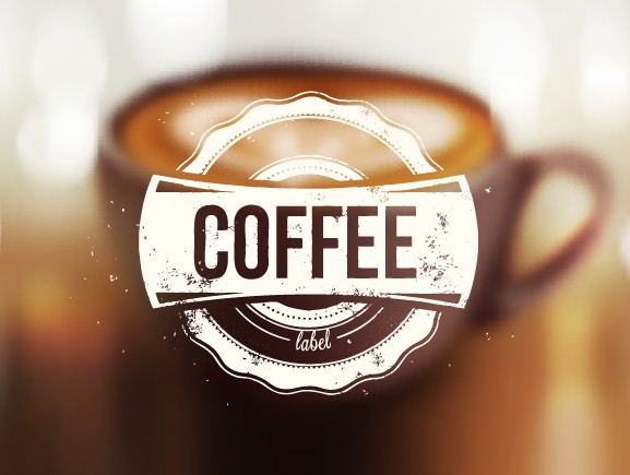 Blurred coffee background vector