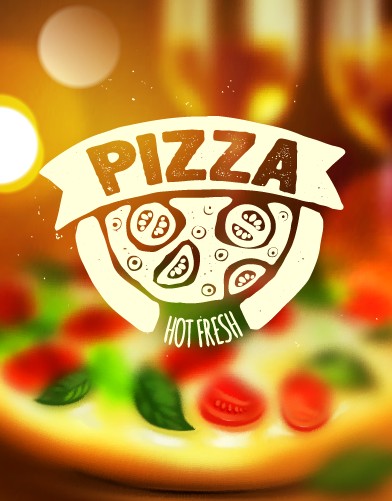 pizza background vector background 