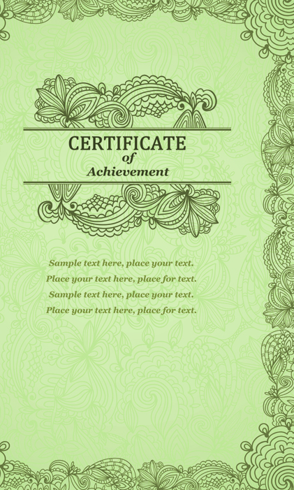 Vector Templates of certificates design set 06