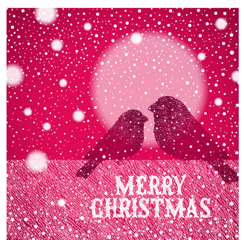 Christmas snowflake background with bird vector Christmas snowflake background with bird vector