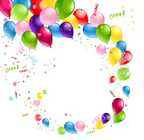 Shiny Color Balloons vector 01