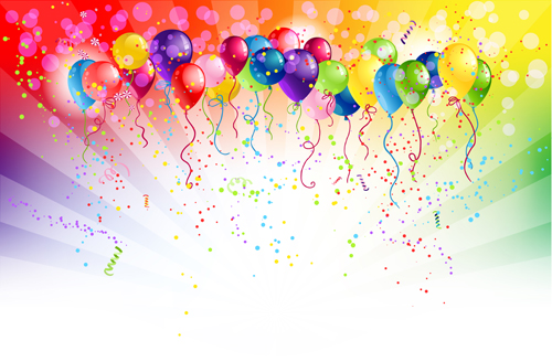 Shiny Color Balloons vector 02