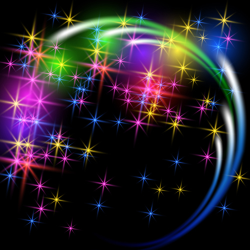 Colored meteors rainbow background 02