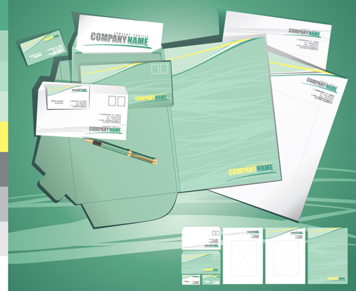 Corporate style cover design elements vector set 05