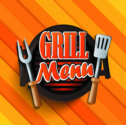 Creative barbeque elements background 01