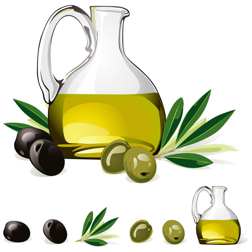 Delicate olives vector design material 03