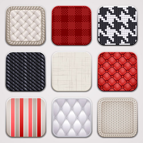 Different fabric textures pattern vector