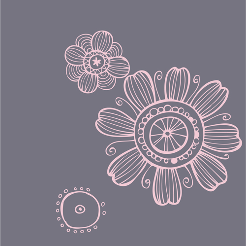 Set of Pretty Floral Ornaments design vector 02