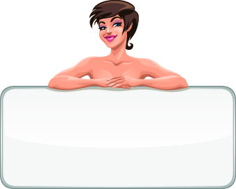 Stylish Girl and Billboards design vector 05