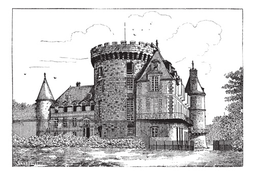 Hand drawn old town vector graphics 03