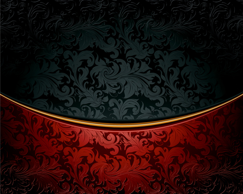 Luxury floral pattern background vector set 03