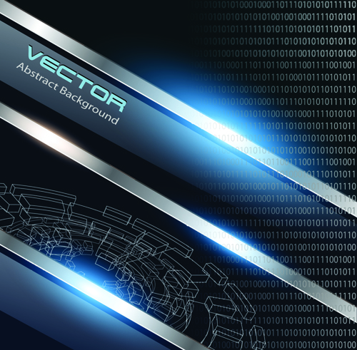 luxurious Metallic Chrome Background vector set 04