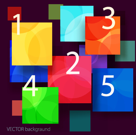 squares number multicolor background vector background 