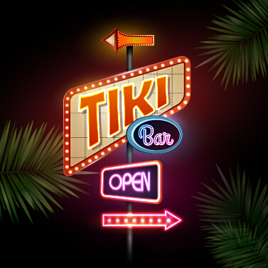 Neon advertising sign vectors material 17