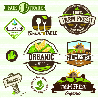 organic organ logos logo labels label 