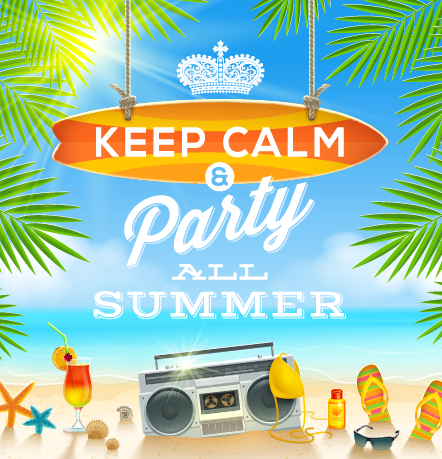 ing summer time vector background 03 Refreshing summer time vector background 03