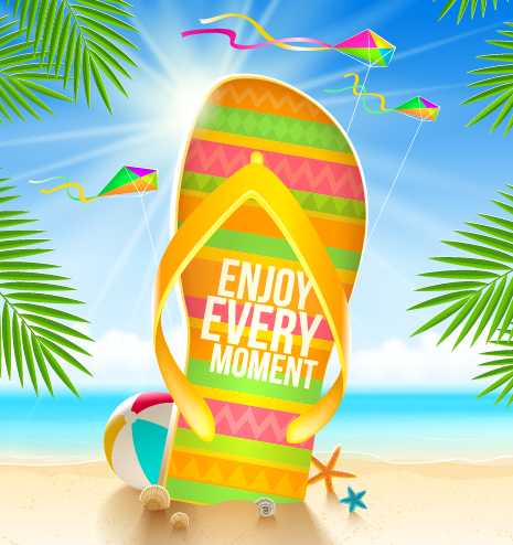 ing summer time vector background 04 Refreshing summer time vector background 04