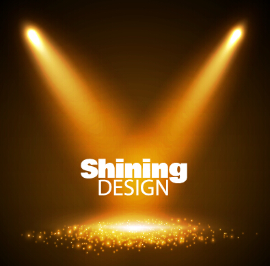 Shining spotlight design vector background 03
