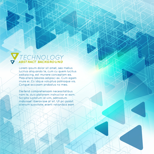 triangle technology background vector abstract background 