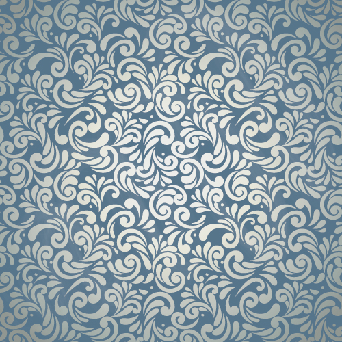 Vector floral retro seamless pattern set 01