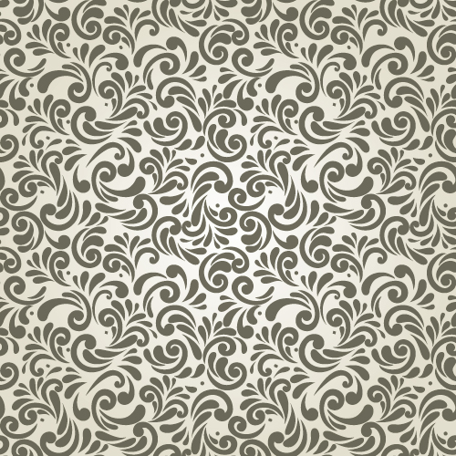 Vector floral retro seamless pattern set 03