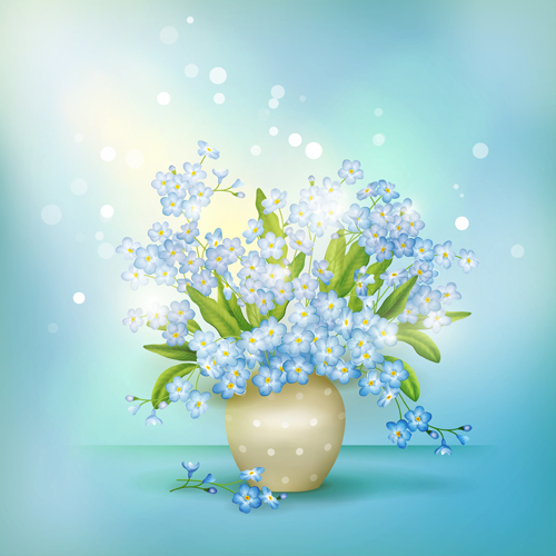 Vector set of spring flower cards design 02