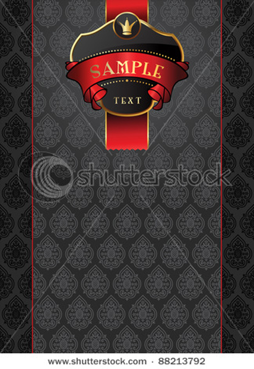luxurious Vintage black background vector set 02