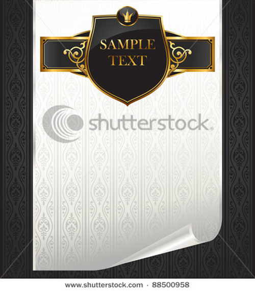 luxurious Vintage black background vector set 05