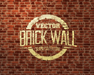 Vintage brick wall vector background art