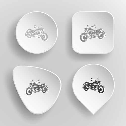 White paperboard icons vector set 06