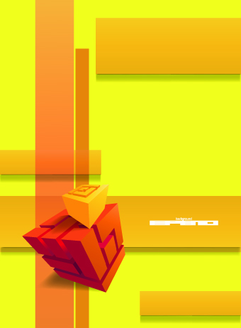 Yellow style abstract background vector graphics 01