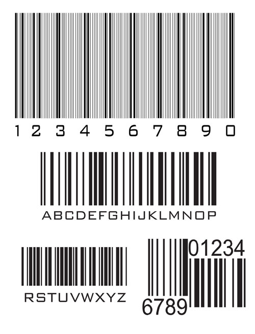 Various types barcodes barcode 