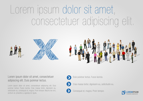 Different Business people vector background set 01