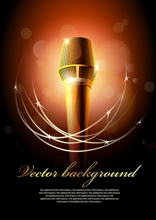 karaoke design elements vector 04