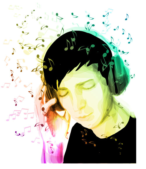 music Note and People vector 03