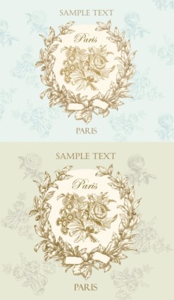 Retro ornaments pattern background set vector Retro ornaments pattern background set vector