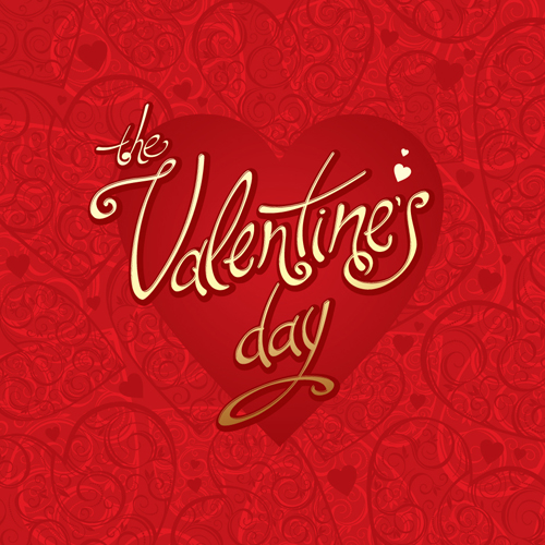 The Valentine card design vector graphic 03
