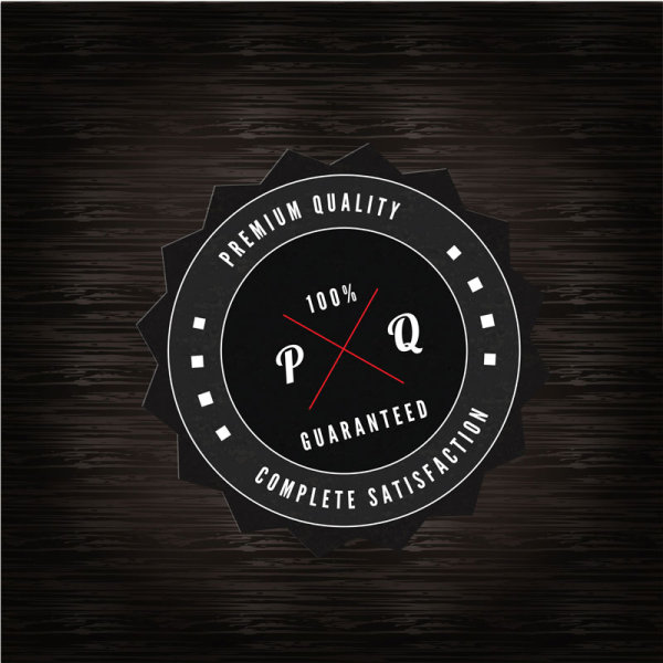 black label of Quality and guaranteed vector 01