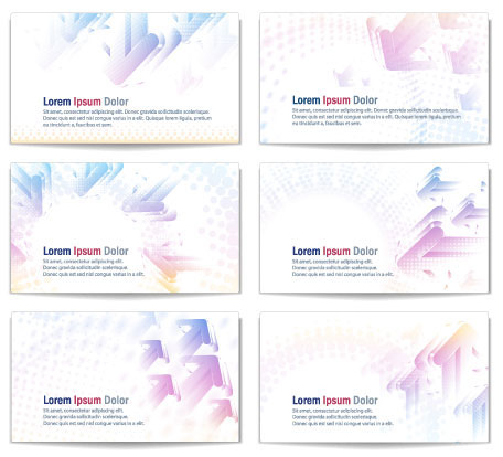 Arrow elements cards vector graphics