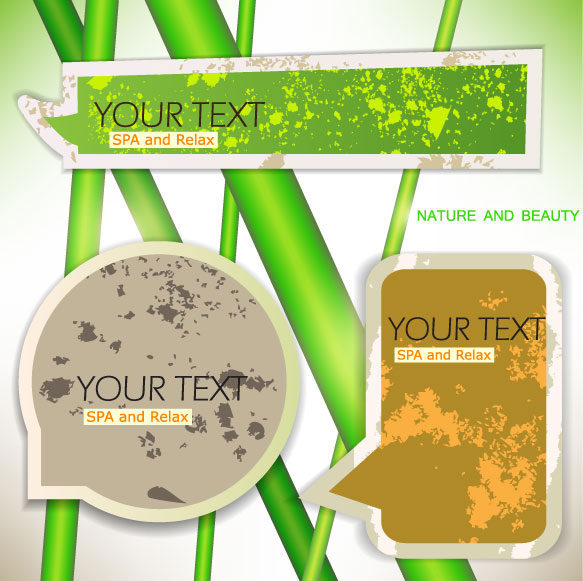 Grunge of Speech frames labels vector 01