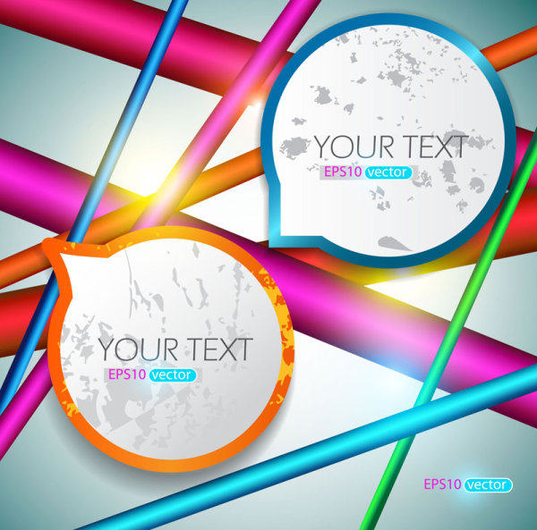 Grunge of Speech frames labels vector 02