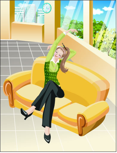 Stylish office people set 30 vector