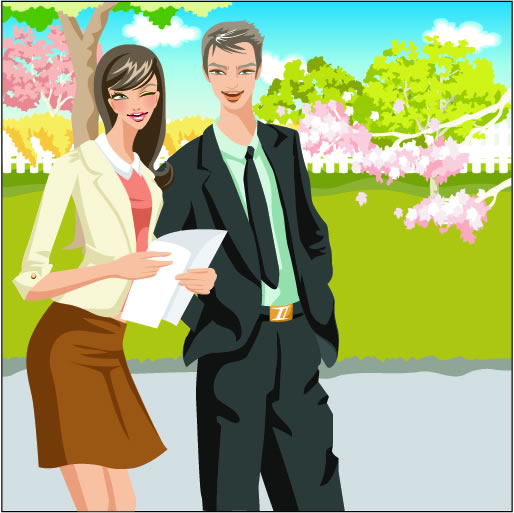 Stylish office people Set 24 vector