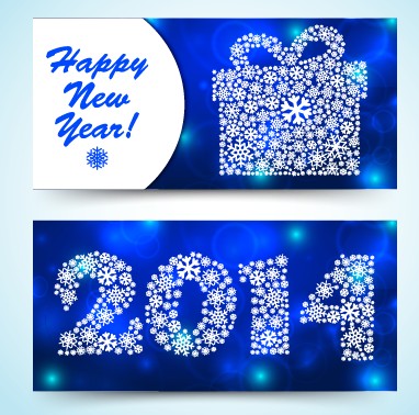 2014 Merry Christmas cards vector 02