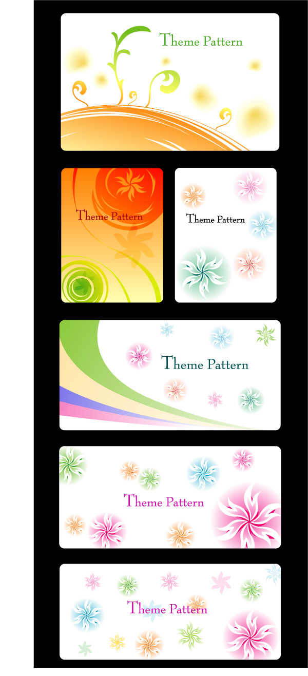 floral color card 