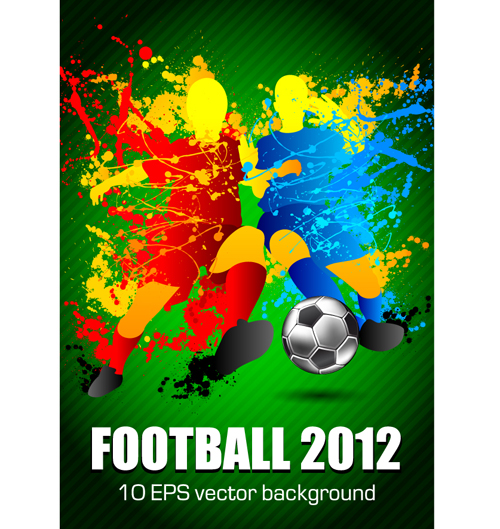 Football euro cup 2012 elements background vector 03