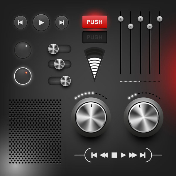 Vector textured buttons