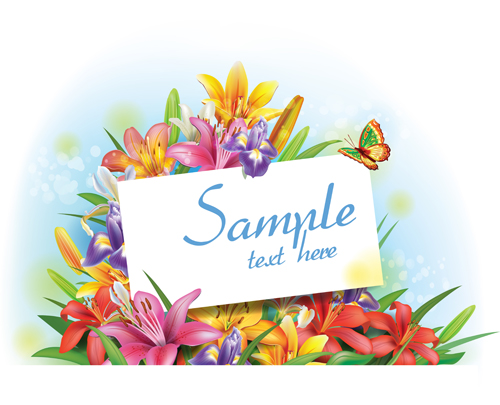 Beautiful lilies art background design 02