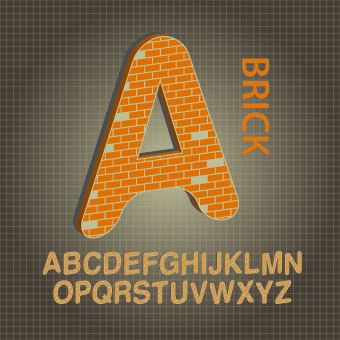 style brick alphabet 