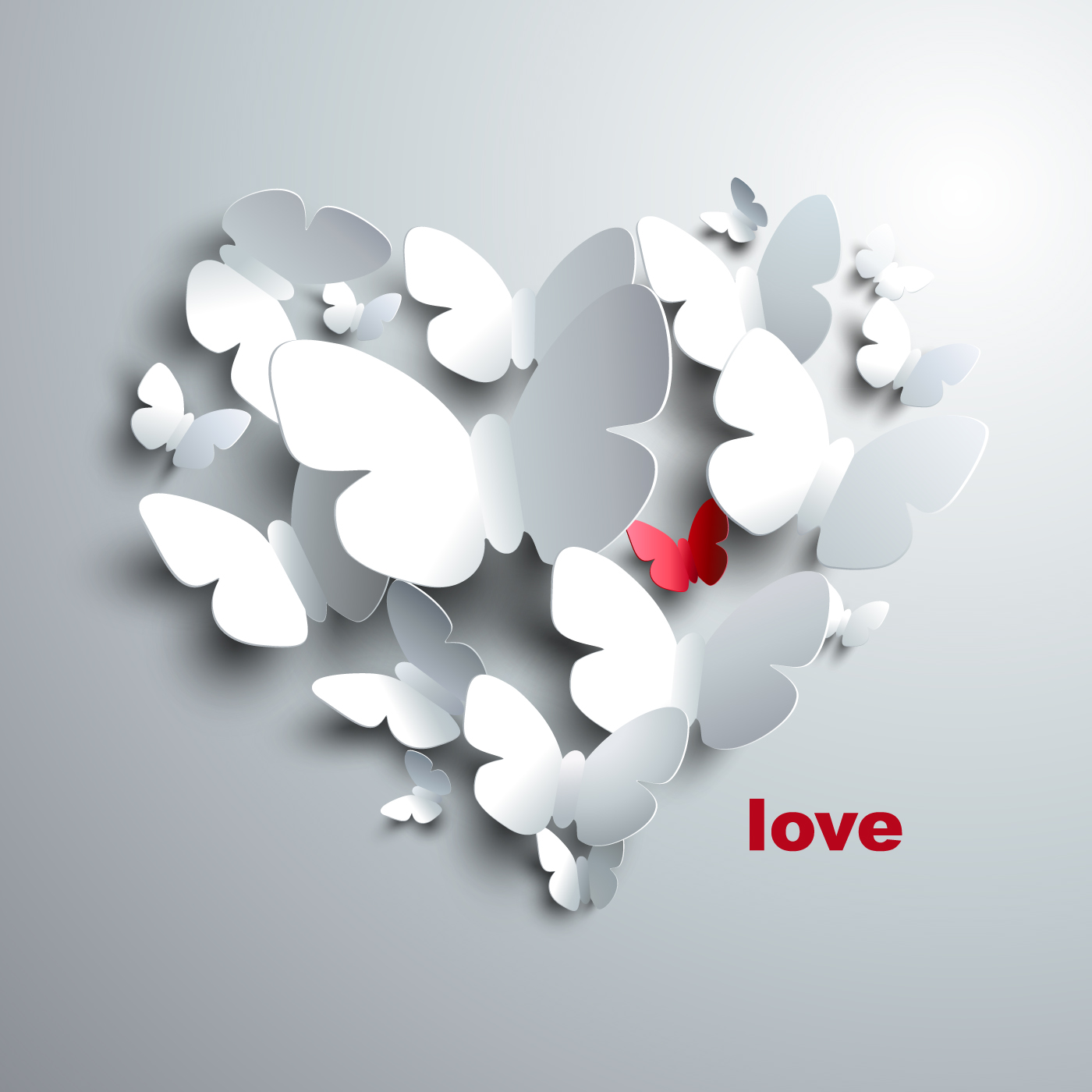 Paper butterflies vector backgrounds 02